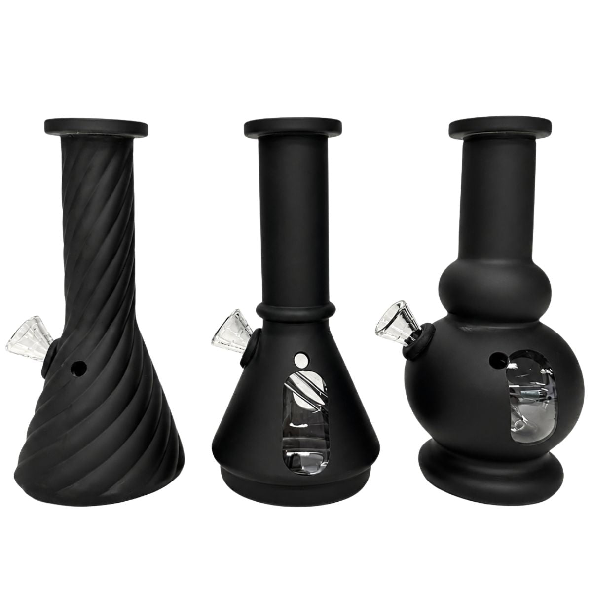 Mini Bong Best Buds Beaker Preto – 15 cm