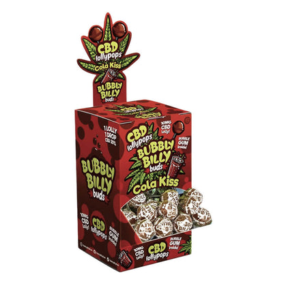 Chupa-Chupas CBD Sabor Cola Kiss - Bubbly Billy Buds