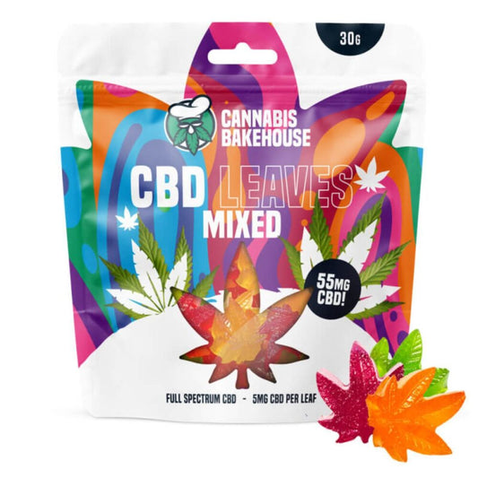 Gomas CBD em Forma de Folha Cannabis Bakehouse Mixed – 55 mg