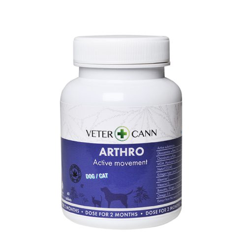 Vetercann Arthro Suplemento para Cães e Gatos – 60 Comprimidos
