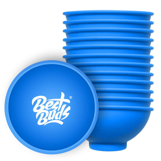 Best Buds Silicone Mixing Bowl 7 cm Azul com Logótipo Branco